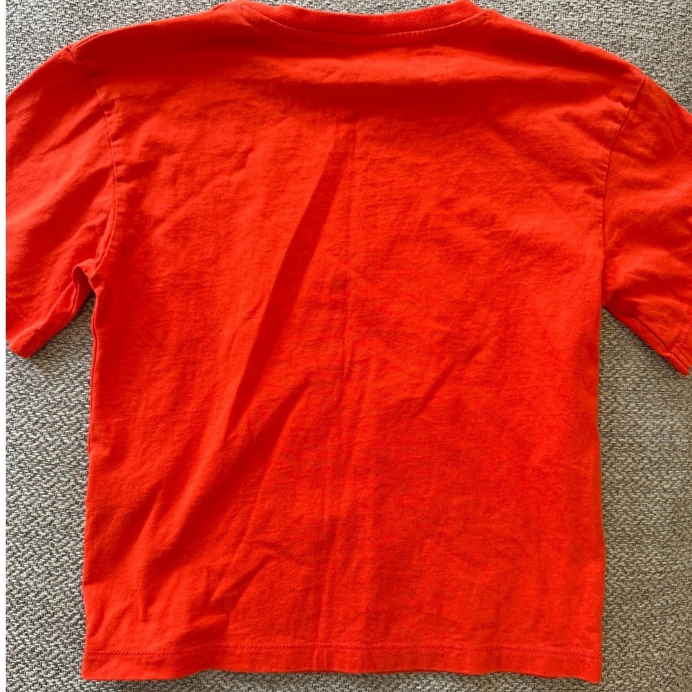 KENZO KIDS Girls Red Flower Designer Logo Basic Crewneck T-Shirt Sz 6A - Picture 5 of 7